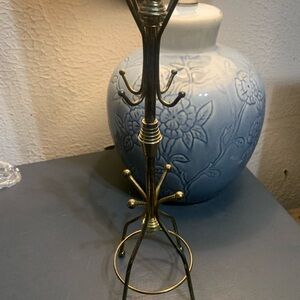 VTG Brass JEWELRY COAT HOLDER RACK Stand Miniature